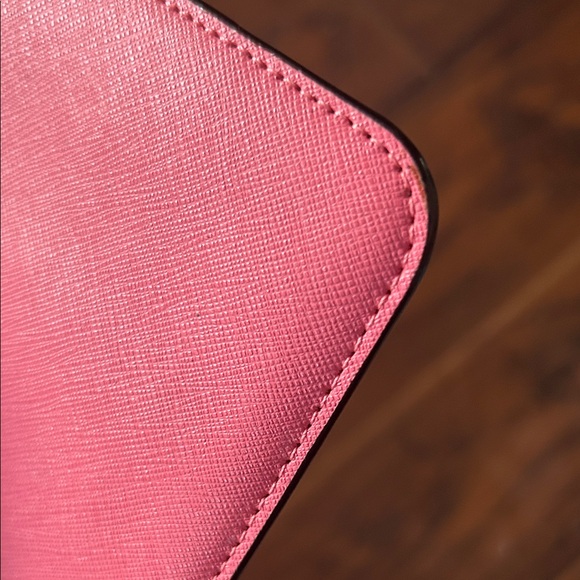 Kate Spade Rose Pink Double Zip Saffiano Wristlet wallet - Picture 6 of 7